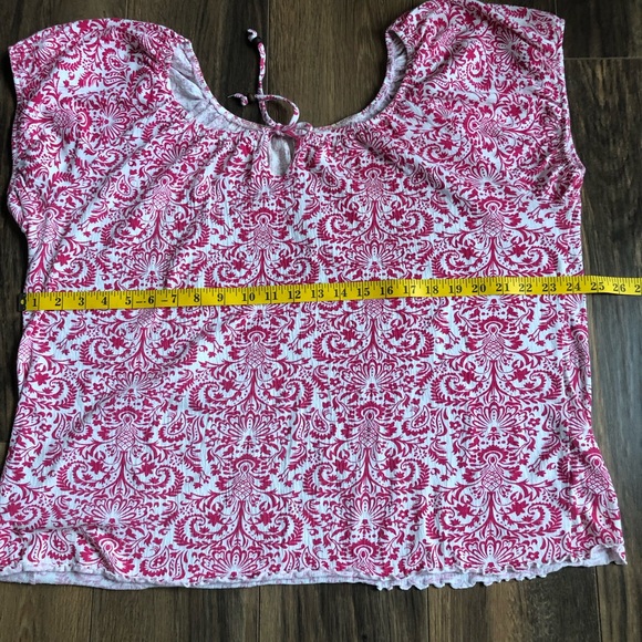 Womens top, elastic neck line with tie, paisley beautiful pattern - Picture 10 of 14